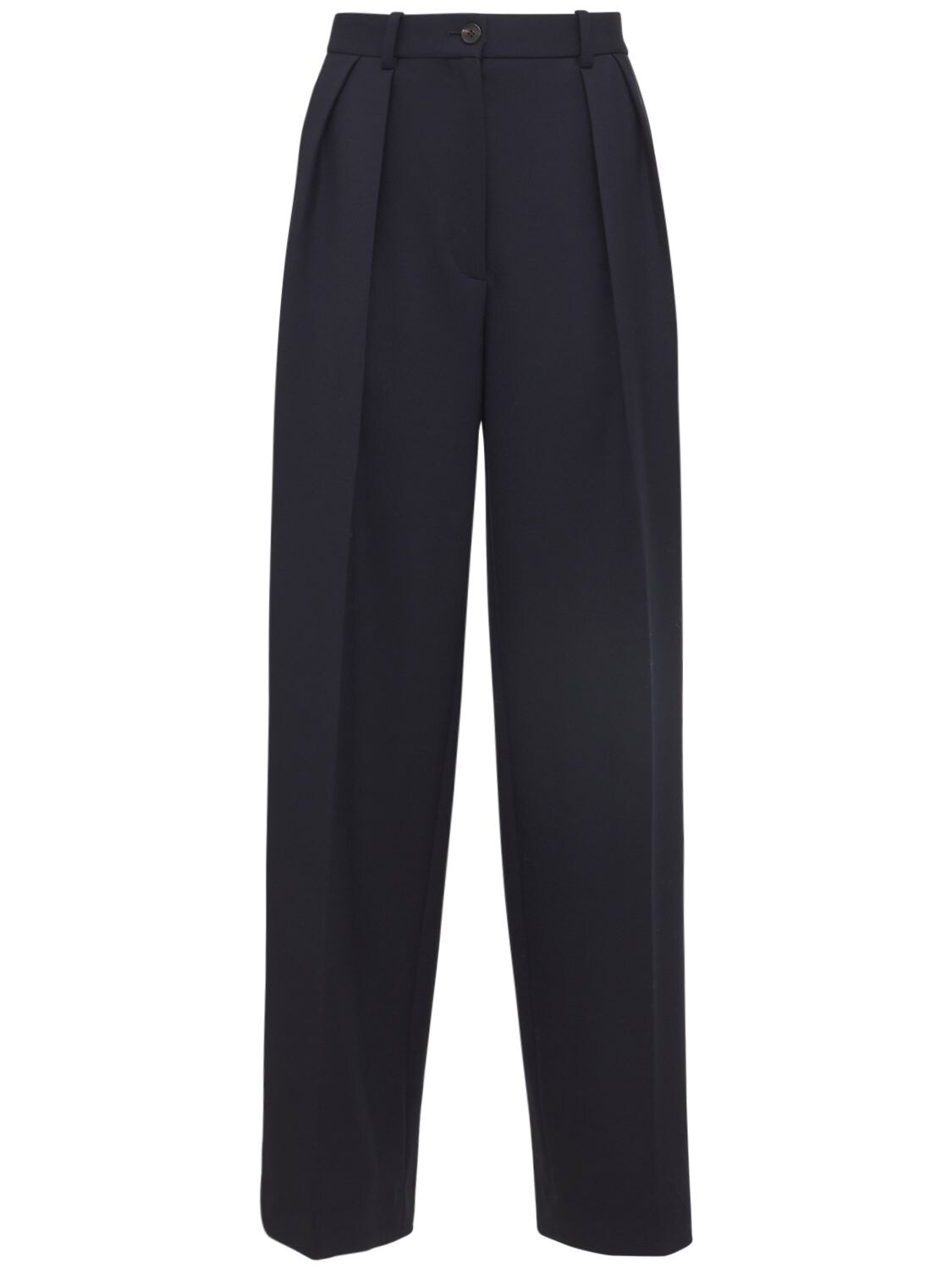 The Row PLEATED DOUBLE WOOL PANTS