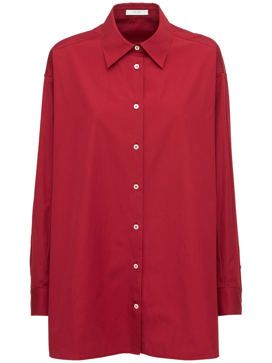 The Row Luka Oversized Button-down Shirt In 棕色