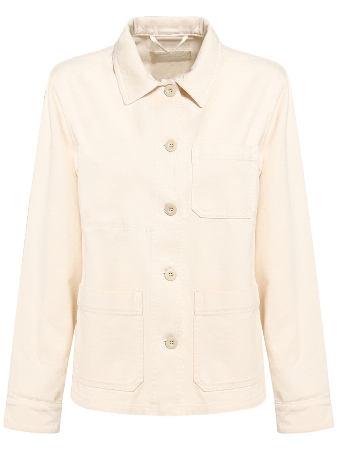 Cotton Twill Buttoned Jacket