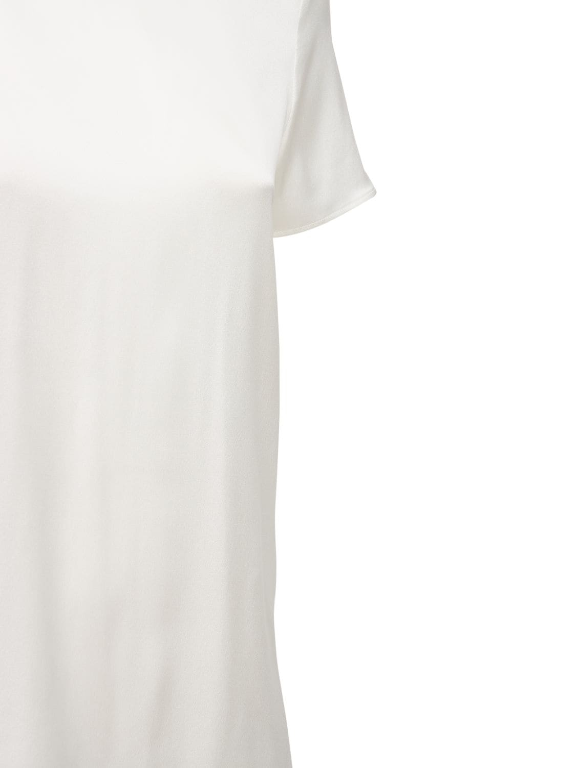 Shop Max Mara Cortona Silk Satin T-shirt Top In White