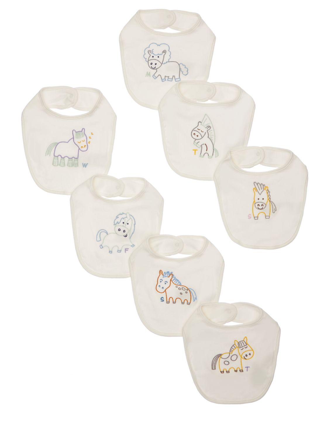 Set: 7 Lätze Aus Biobaumwolljersey