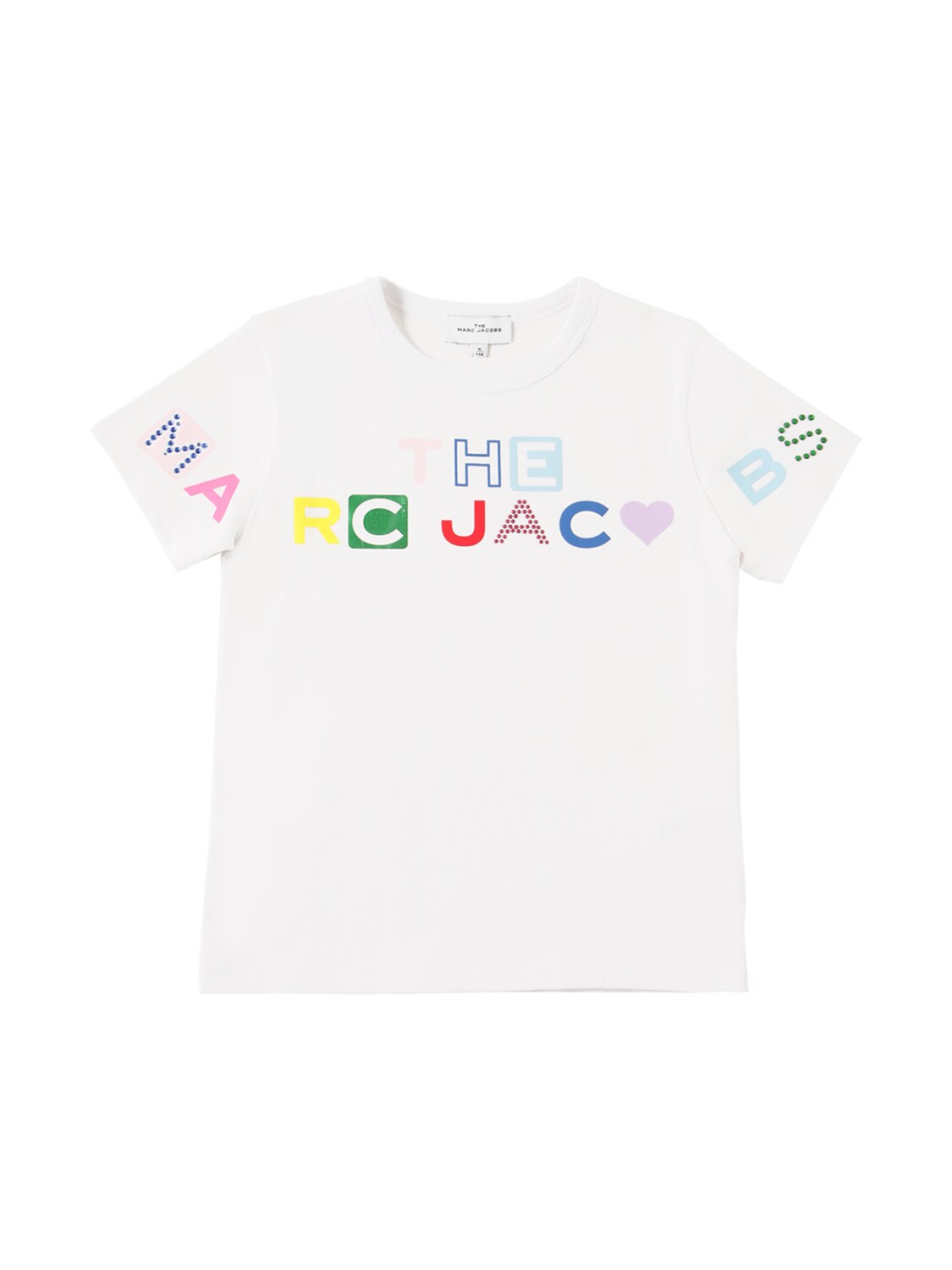 Little Marc Jacobs Kids' Logo Print Cotton Jersey T-shirt In White