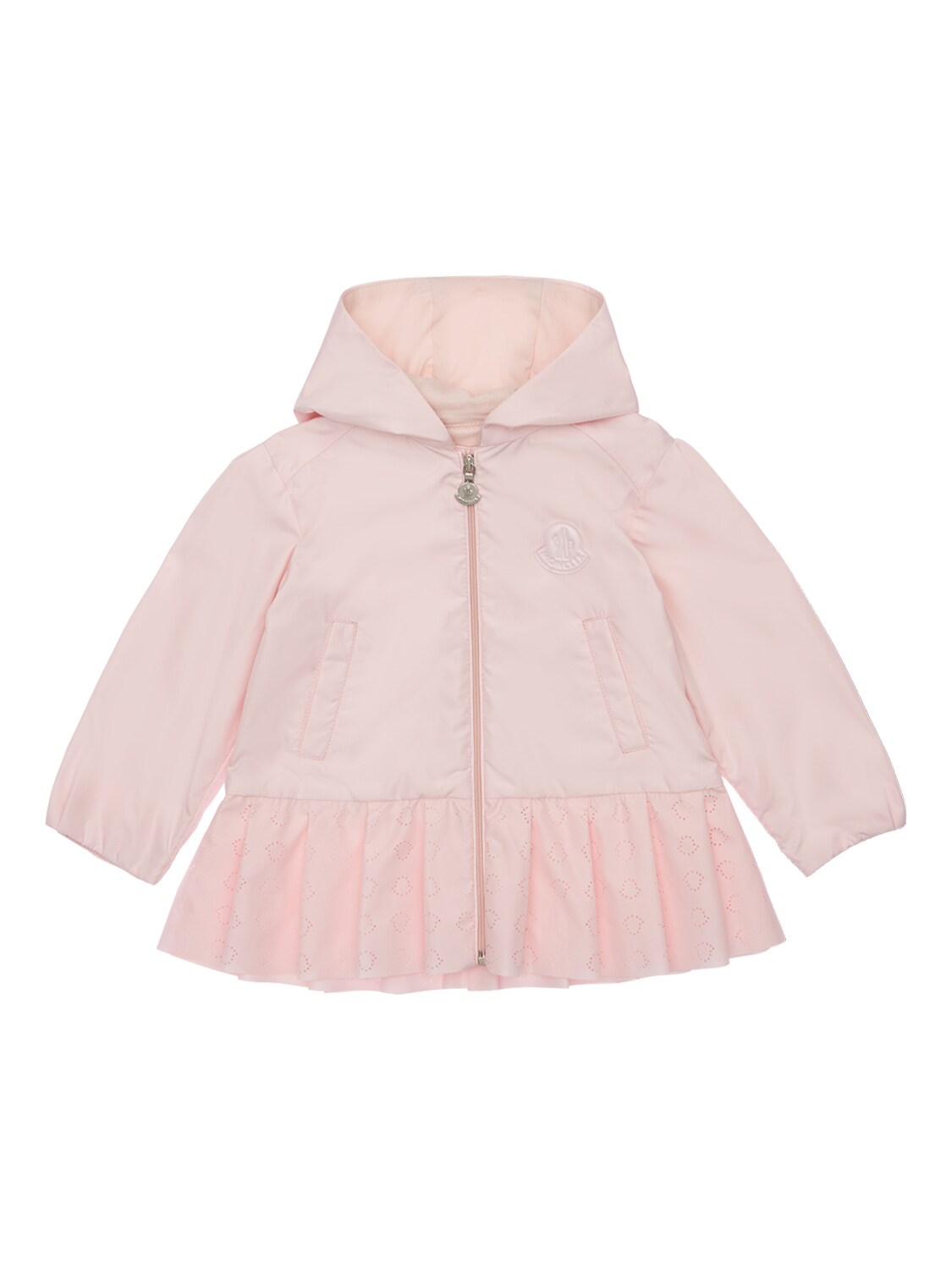 Moncler Kids' Ariela Hooded Nylon Jacket In Pink