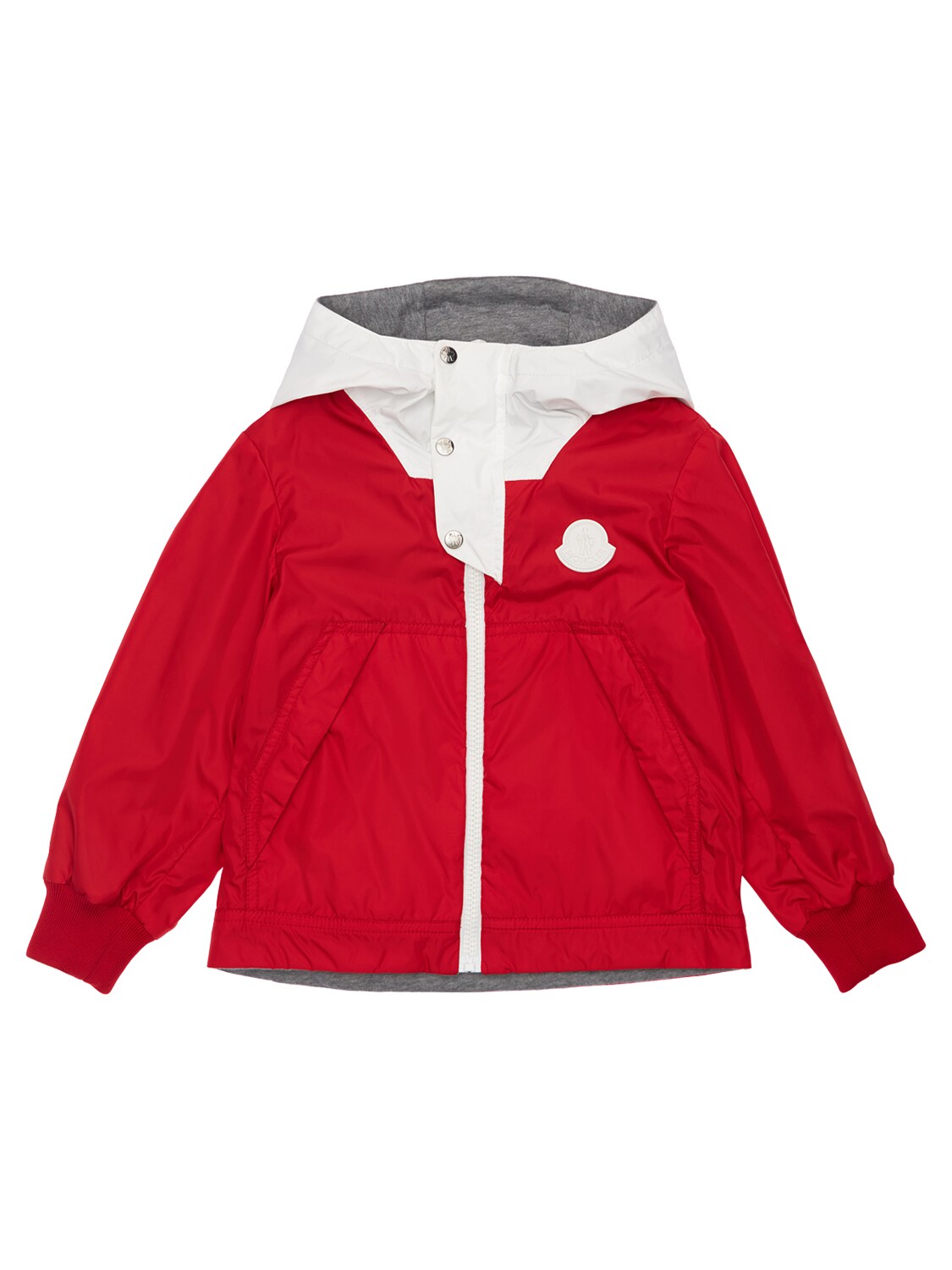 Moncler Kids' New Urville Hooded Nylon Jacket In Red