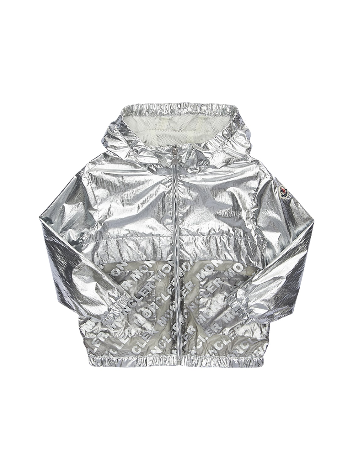 Abbey Hooded Metallic Nylon Jacket