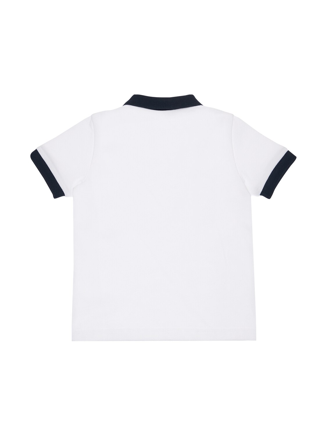 Shop Moncler Cotton Jersey Polo & Shorts In White,navy