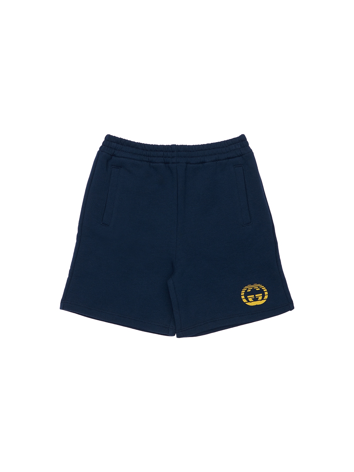Gucci Kids' Cotton Sweat Shorts In Navy