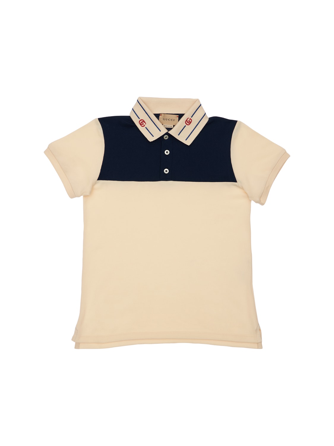 Gucci Kids' Children's Cotton Polo With Embroidery In White