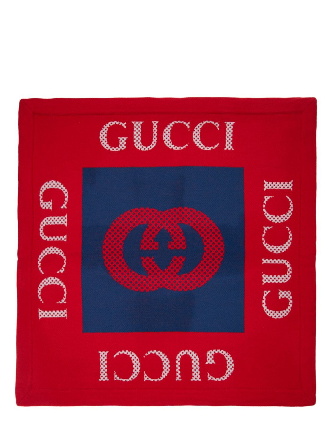 Gucci Kids' Wool Scarf W/ Logo In Red
