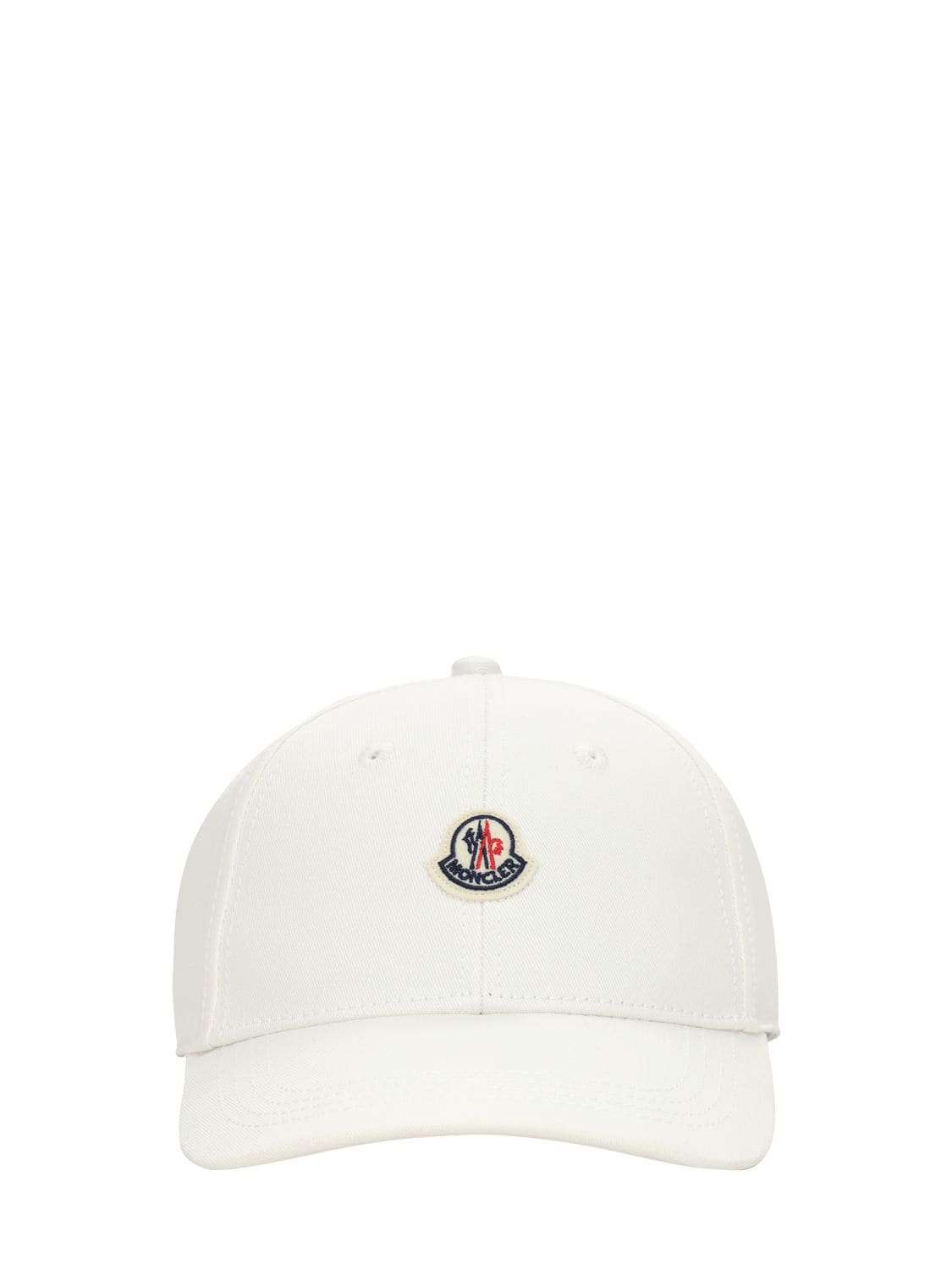 Moncler Babies' Cotton Gabardine Baseball Hat In White