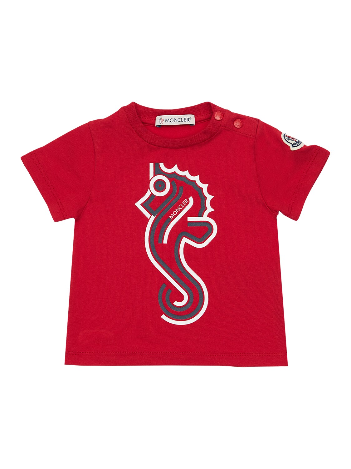 Seahorse Print Cotton Jersey T-shirt