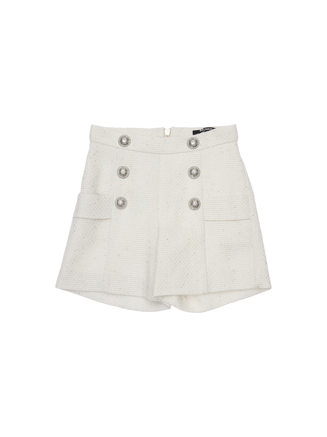 Cotton Blend Shorts W/ Buttons