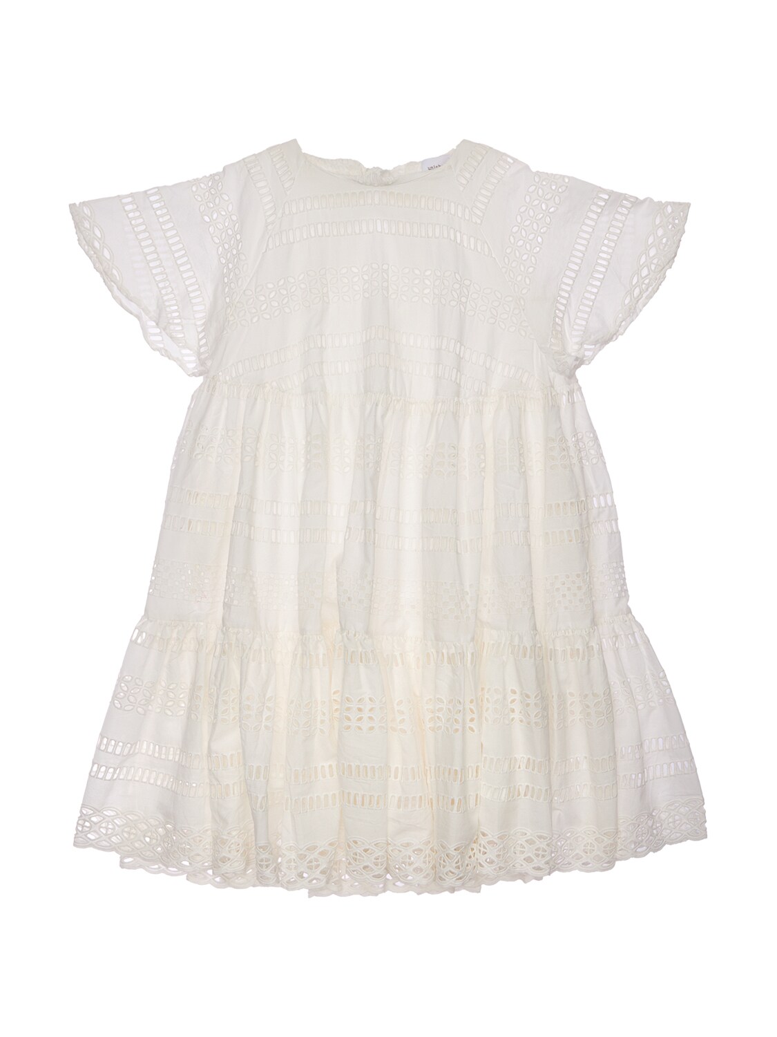 Unlabel Kids' Cotton Eyelet Lace Dress In White | ModeSens