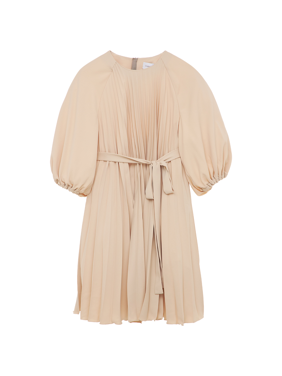 Plisseekleid Mit Gürtel