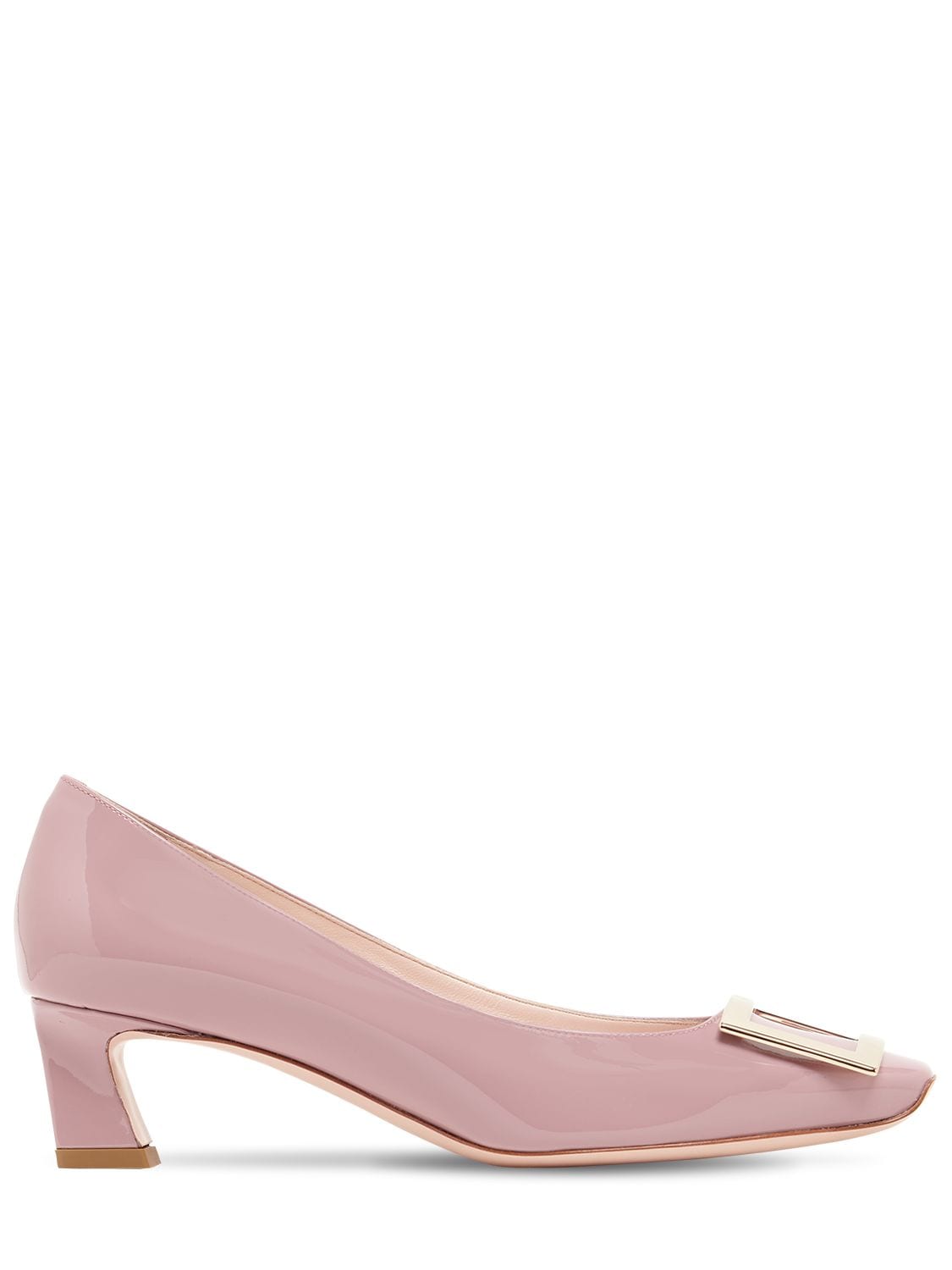 Roger Vivier 45mm Trompette Patent Leather Pumps In Rose