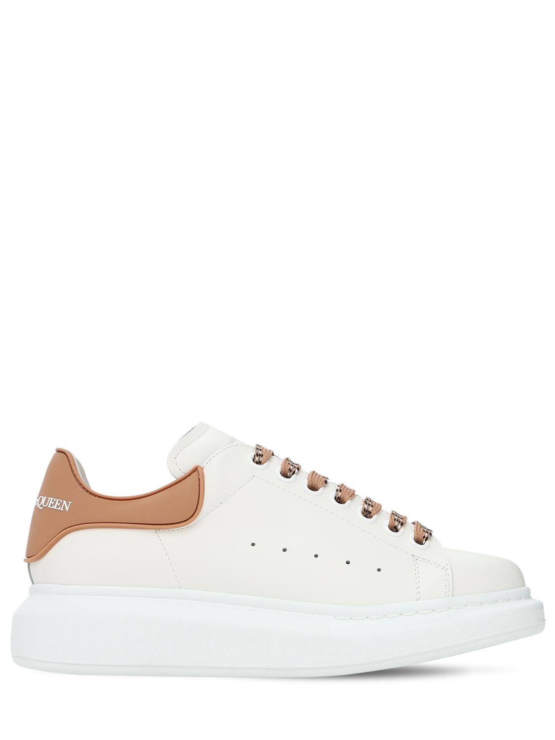 Alexander Mcqueen 45mm Leather & Pvc Sneakers In White,copper