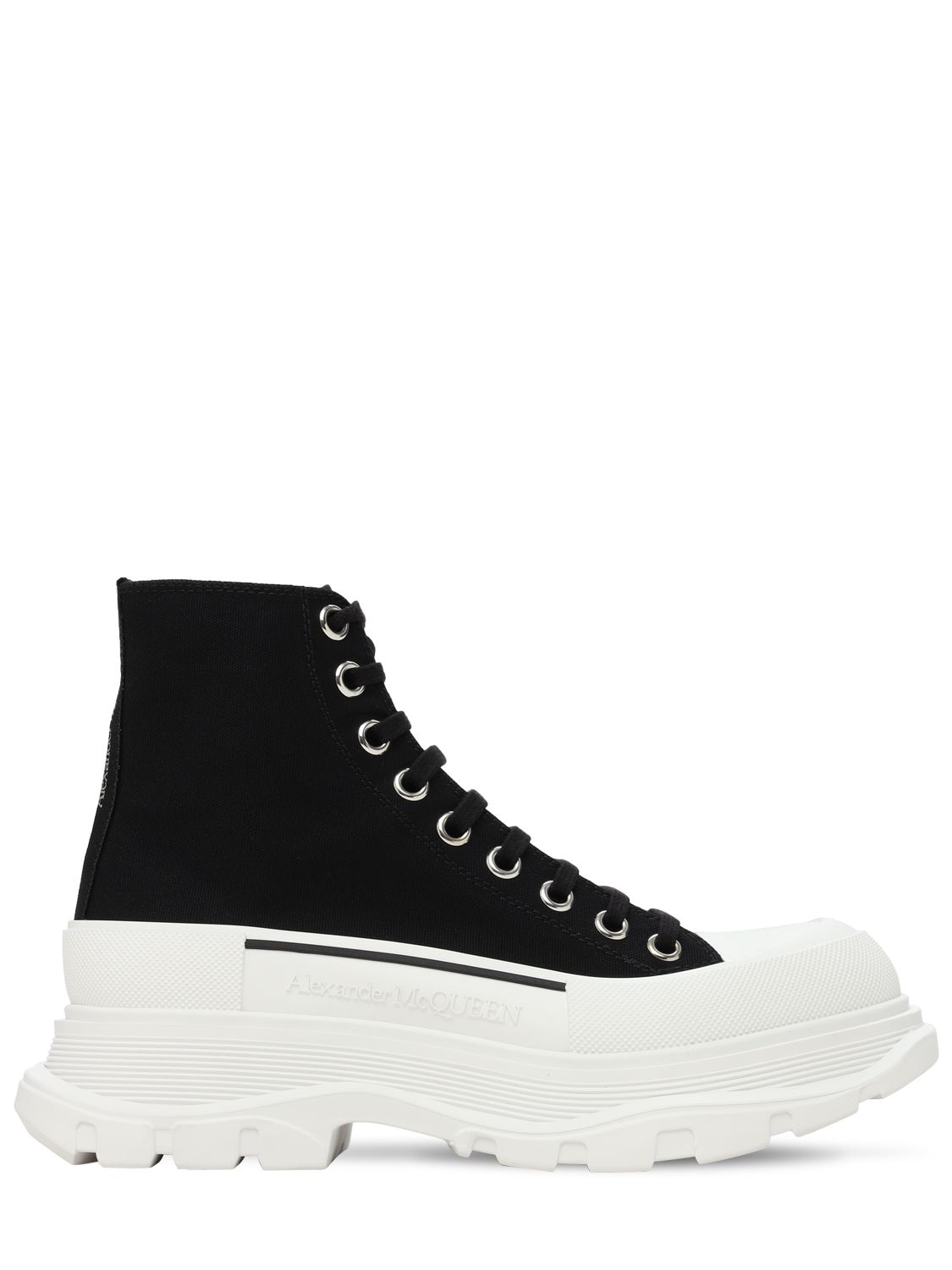 alexander mcqueen canvas platform sneakers