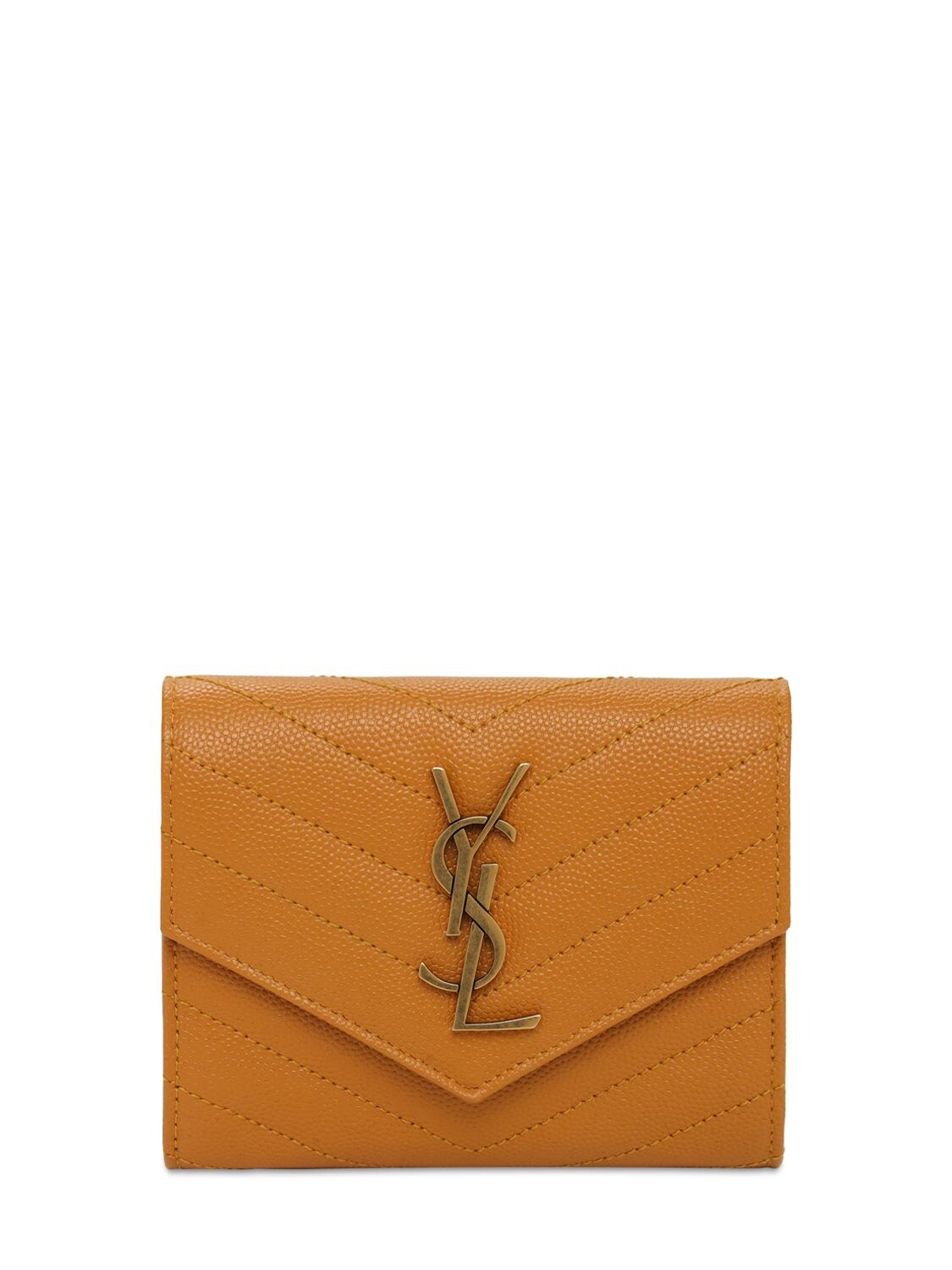 Saint Laurent - Compact 3-fold quilted leather wallet - | Luisaviaroma