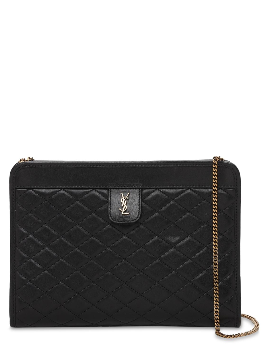 SAINT LAURENT VICTOIRE BABY QUILTED LEATHER CLUTCH,73IG1N054-MTAWMA2