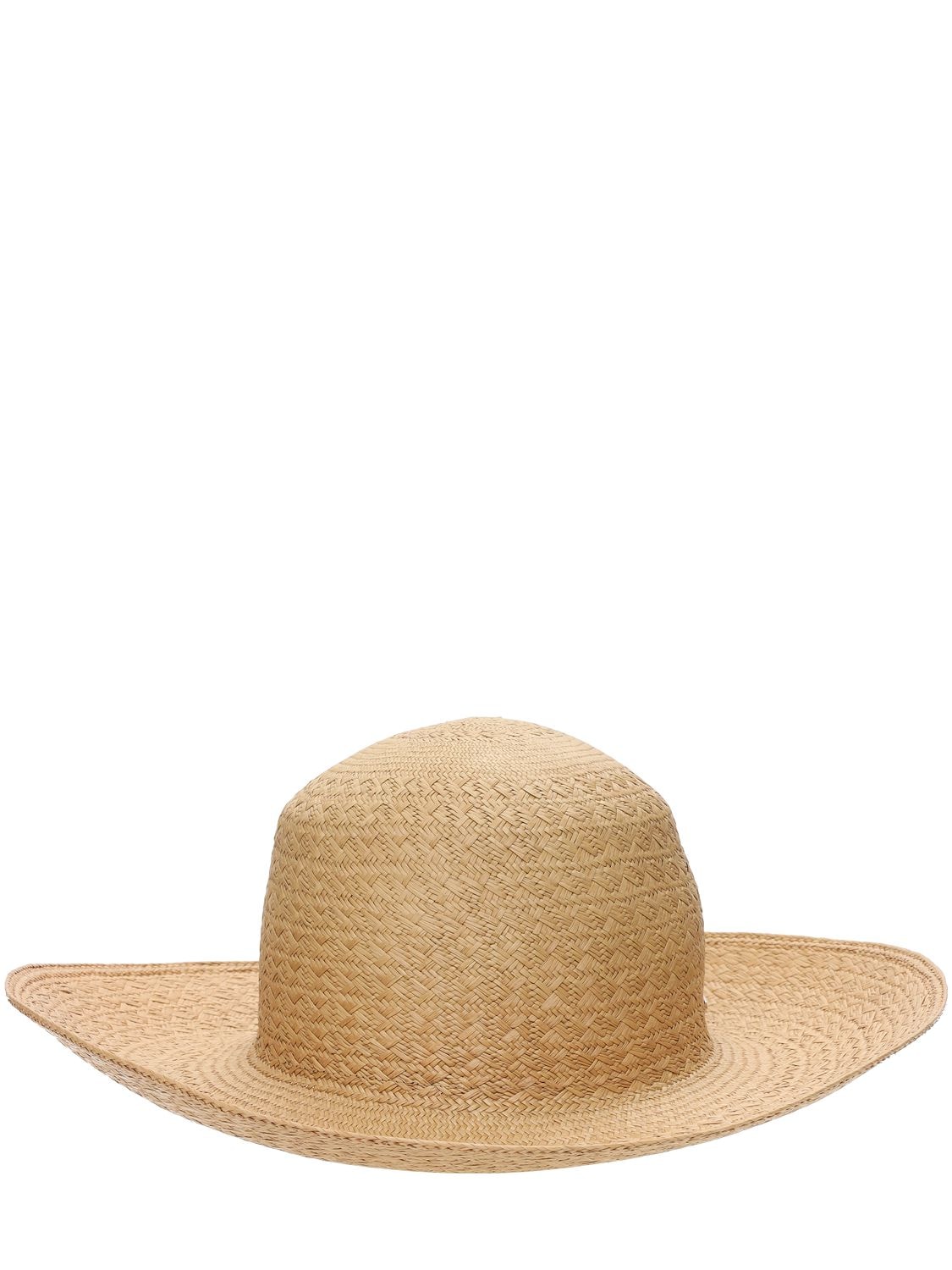 SAINT LAURENT PANAMA STRAW HAT,73IG1N061-OTCWMA2