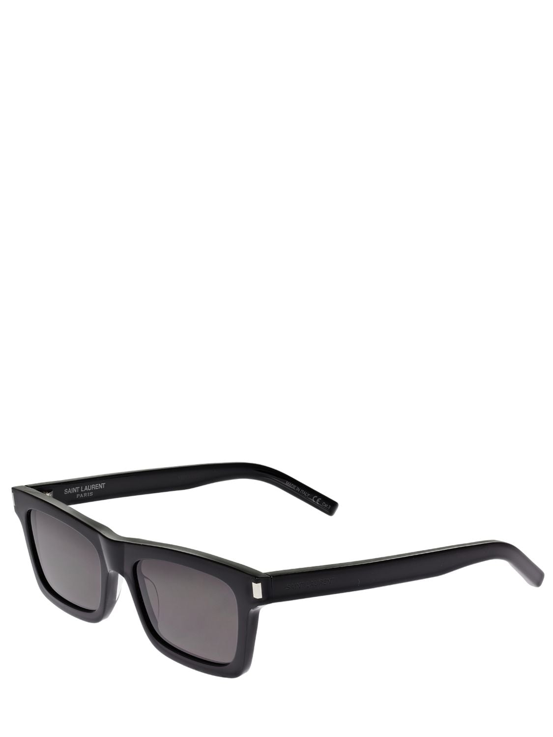 Shop Saint Laurent Ysl Sl 461 Squared Acetate Sunglasses In 블랙