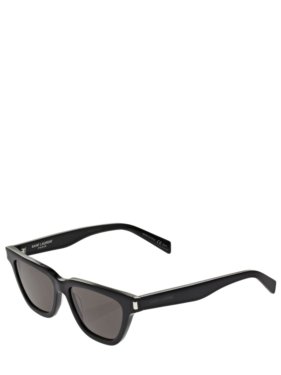 Shop Saint Laurent Ysl Sl 462 Round Acetate Sunglasses In Black