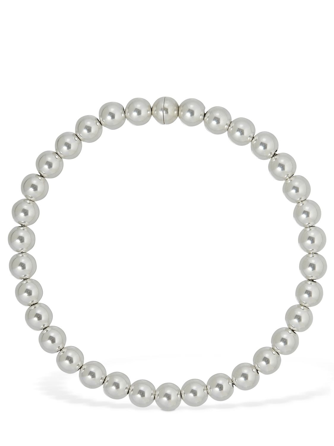 Shop Jil Sander Sphere Collar Necklace In Silver