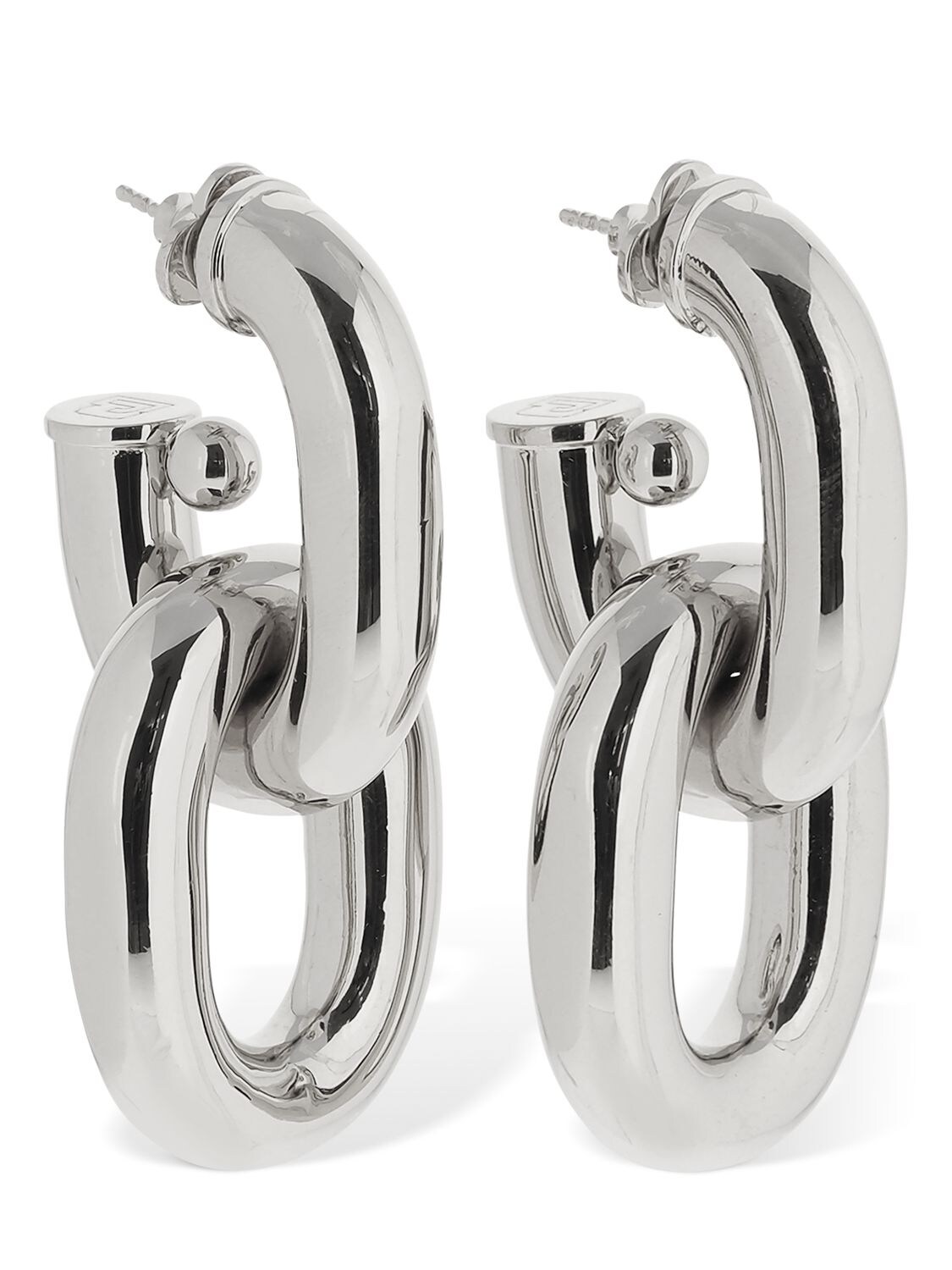 Paco Rabanne Xl Chunky Hoop Earrings In Silver