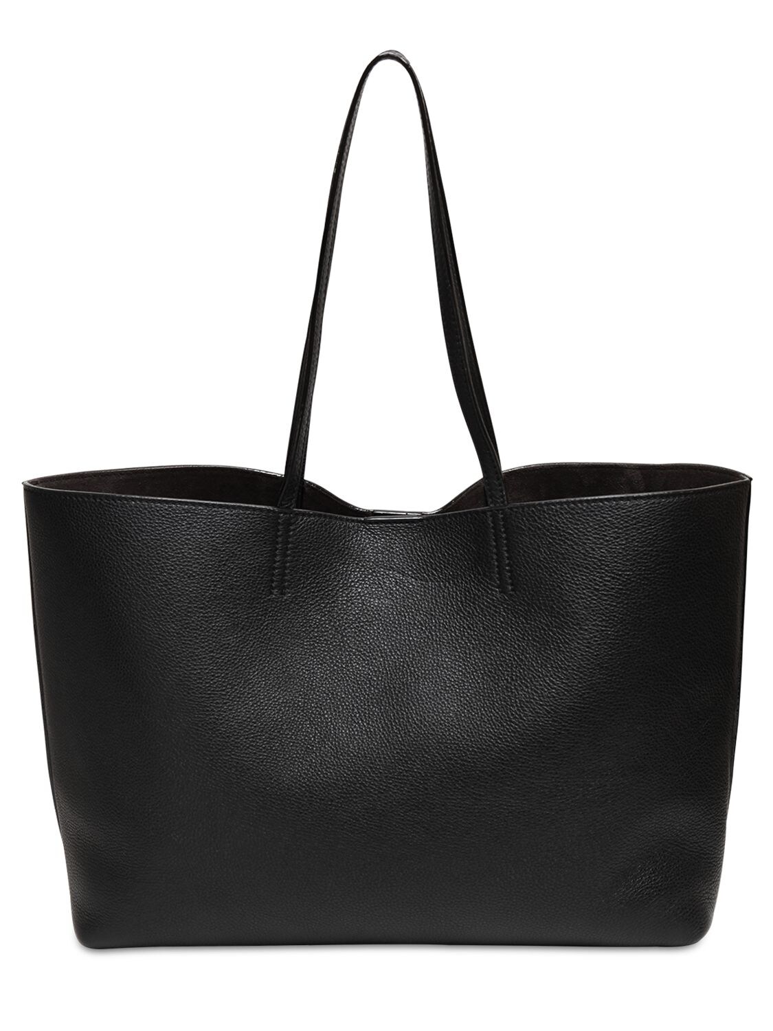 Shop Jimmy Choo Nine 2 Five Leather Tote Bag In Black