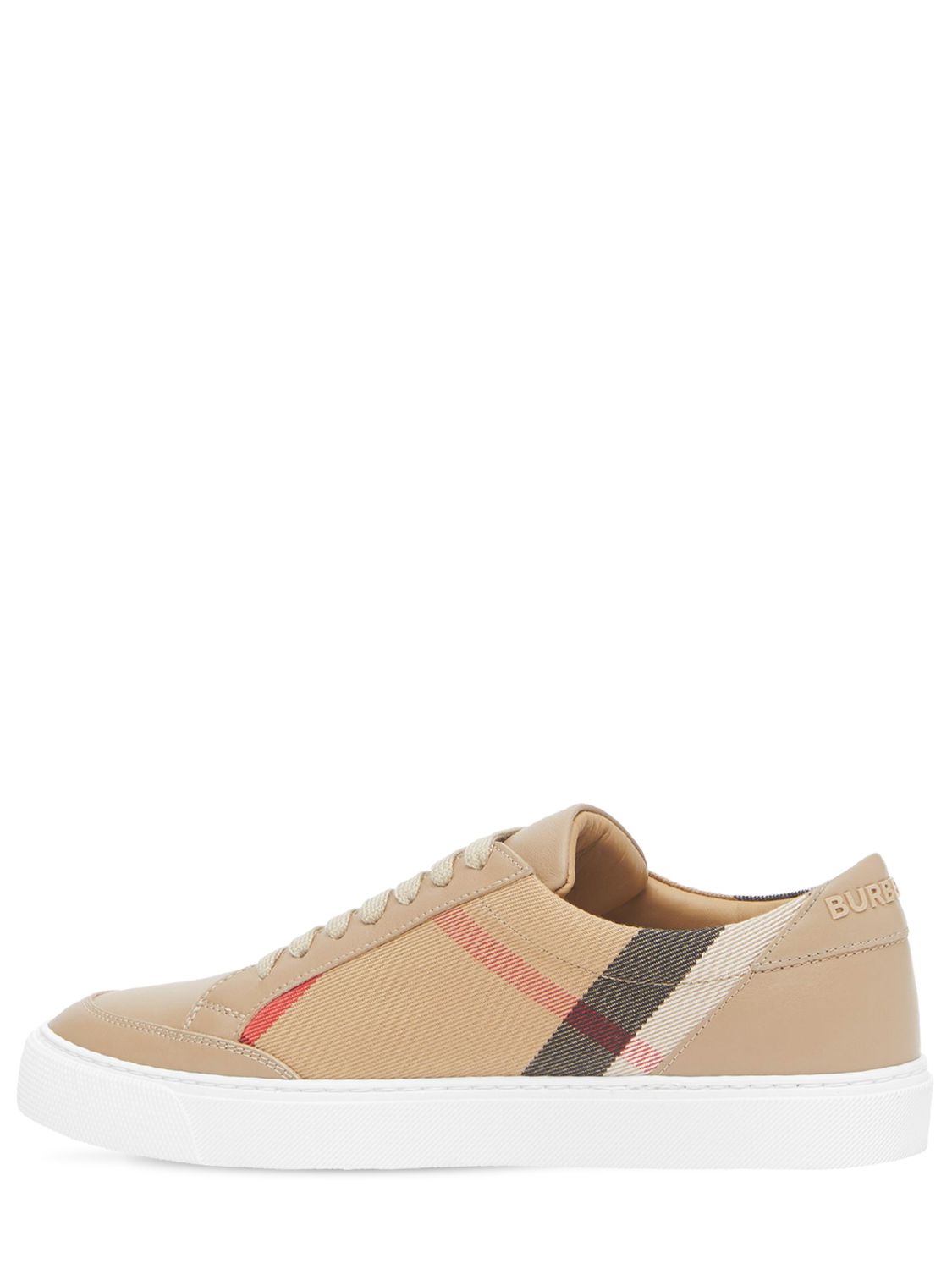 burberry salmond leather and fabric sneakers