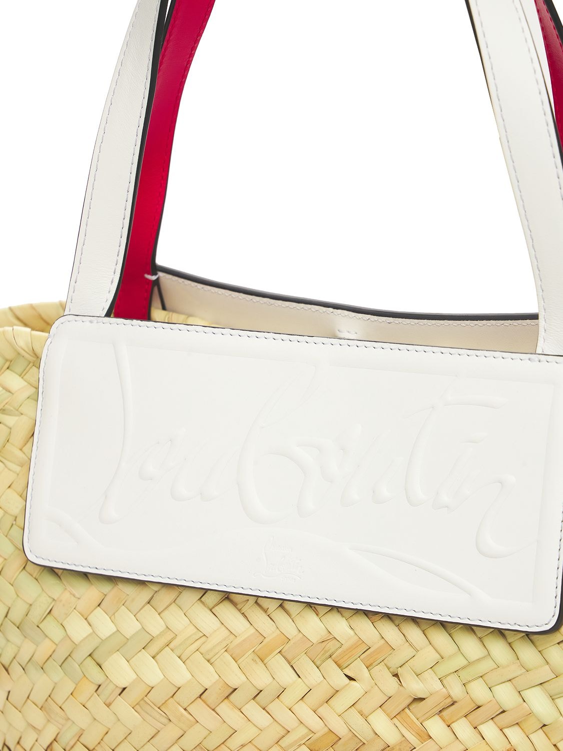 Christian Louboutin, Loubi Shore white leather beach tote