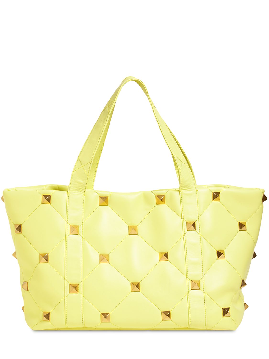 studded leather tote