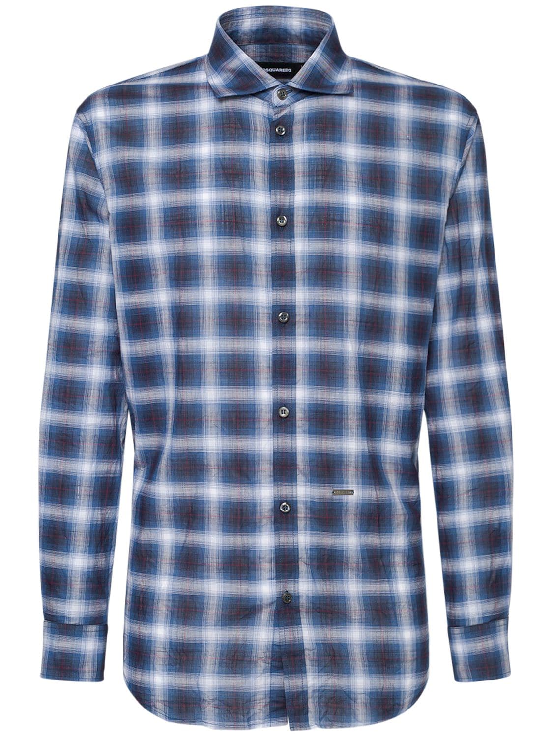 DSQUARED2 RELAX DAN CHECK COTTON SHIRT,73IG7E028-MDAXRG2