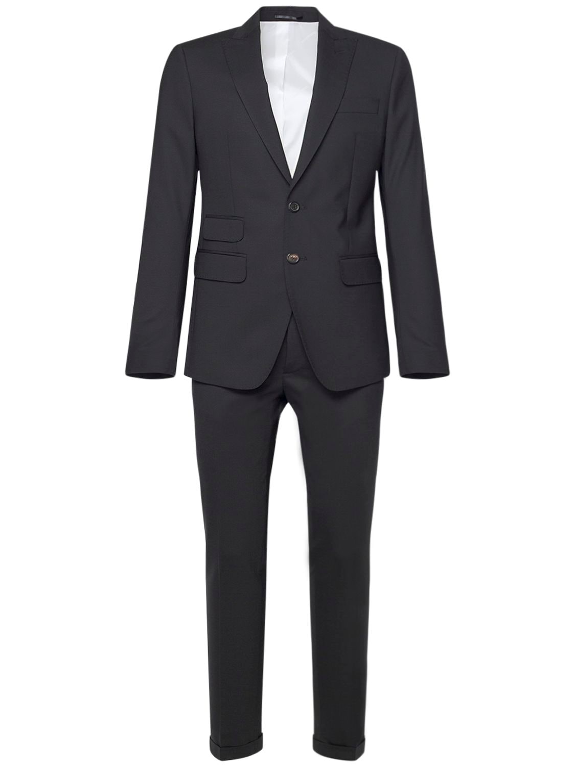 Dsquared2 16.5cm London Stretch Wool Suit In Black