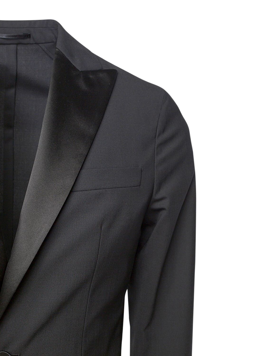 Dsquared2 16.5cm Miami Stretch Wool Tuxedo Suit In Black