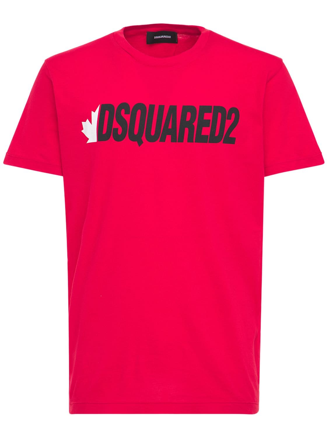 Dsquared2 Logo Print Light Cotton Jersey T-shirt In Red
