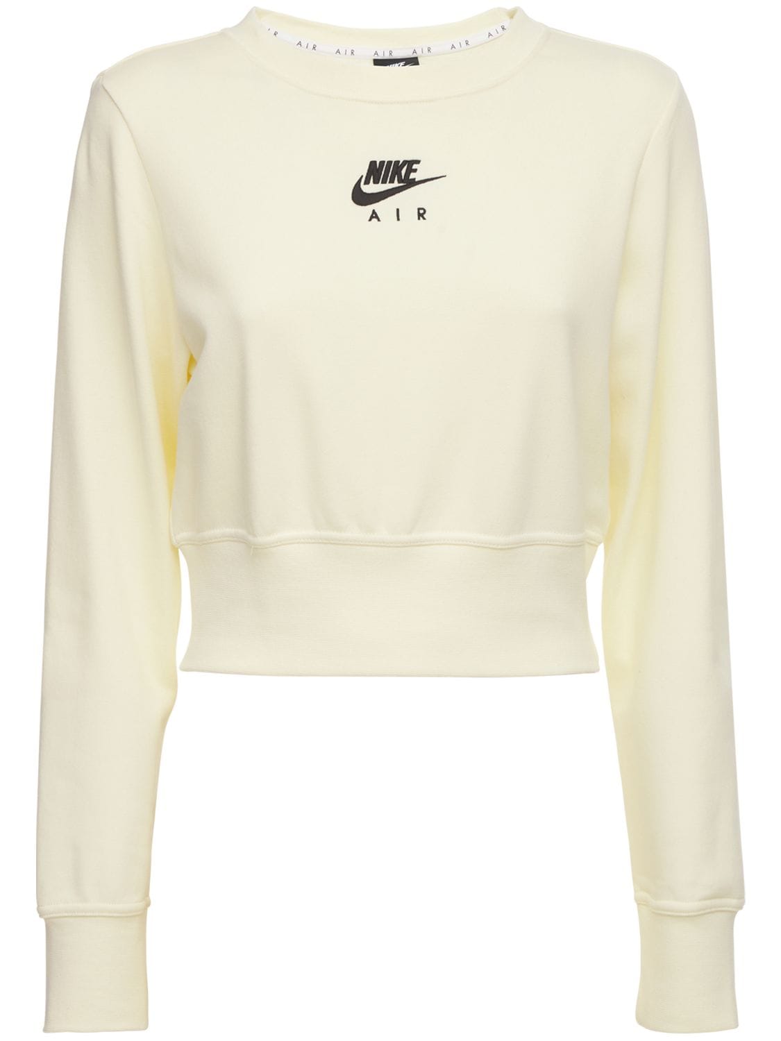 Nike Cropped Crewneck Sweatshirt In White