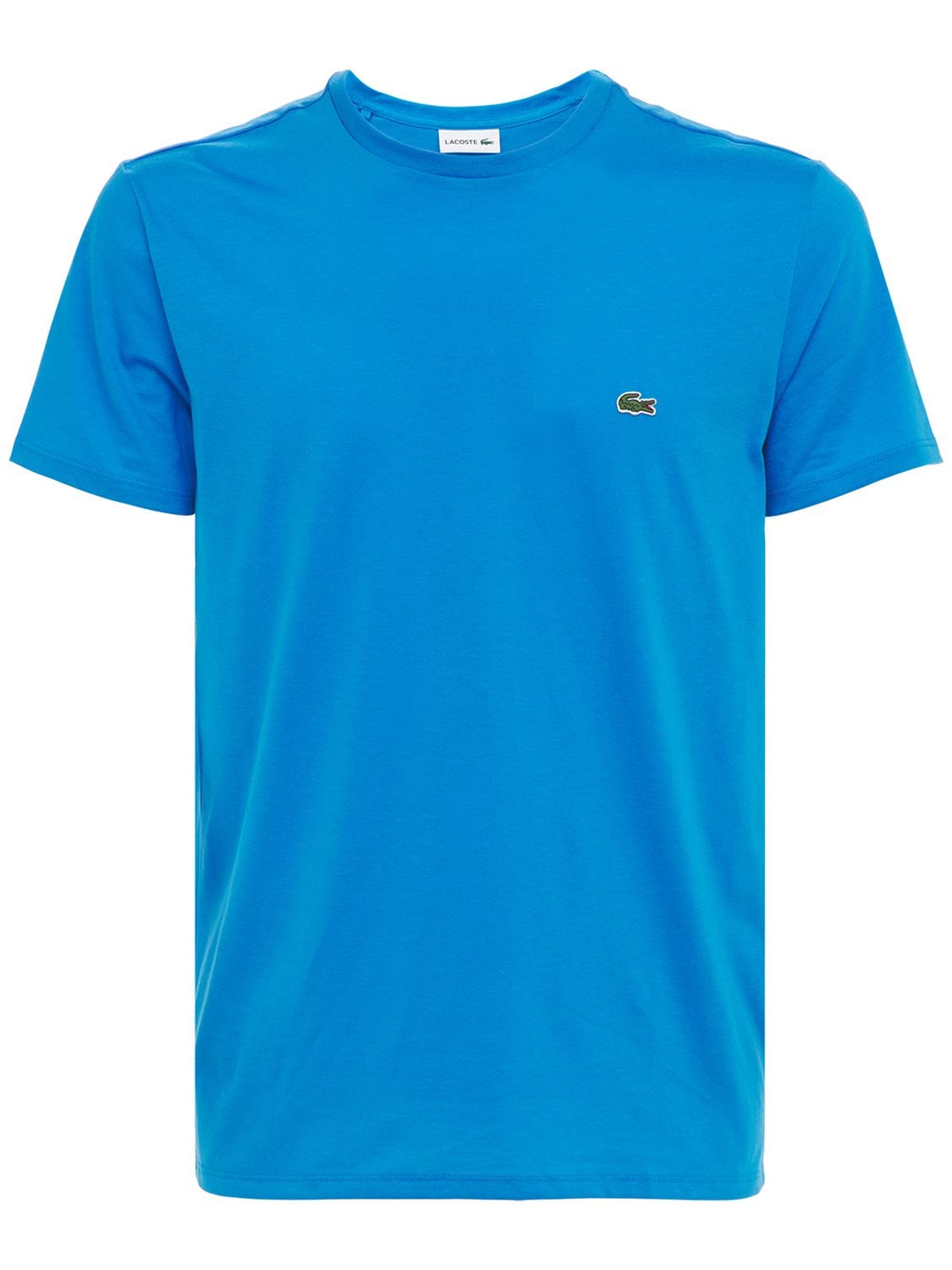 Lacoste Cotton Jersey T-shirt In Ibiza Blue