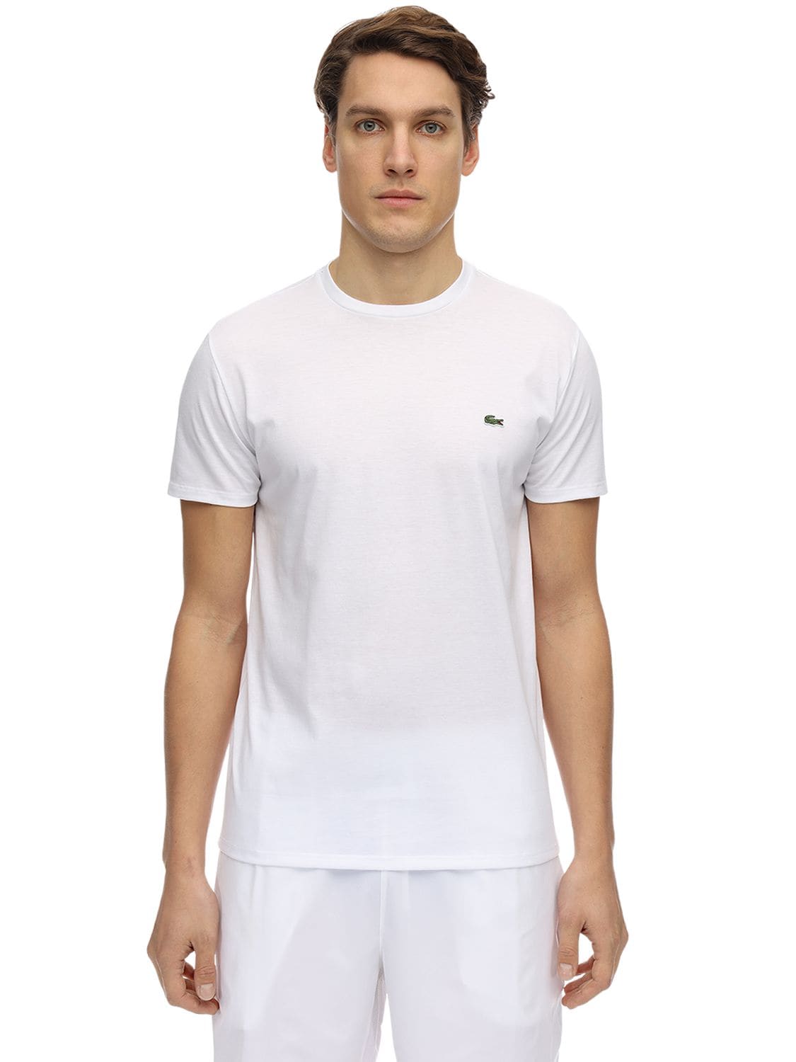 Lacoste Cotton Jersey T-shirt In Белый