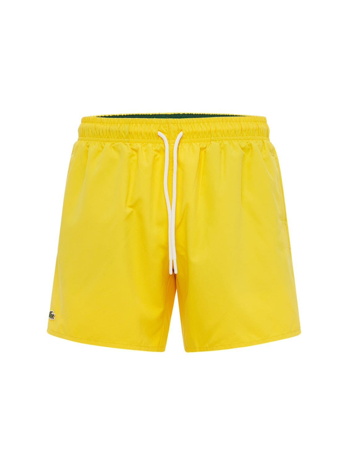 Lacoste Classic Nylon Swim Shorts In Yellow