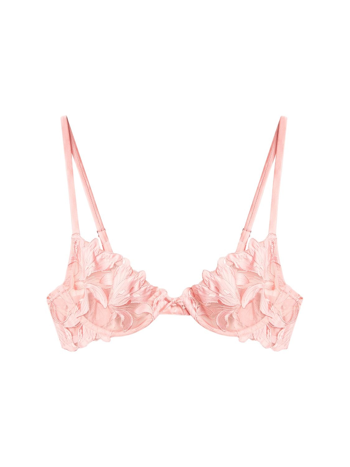 FLEUR DU MAL LILY EMBROIDERY PLUNGE DEMI BRA,73IGFK021-UELOSYBMQURZ0