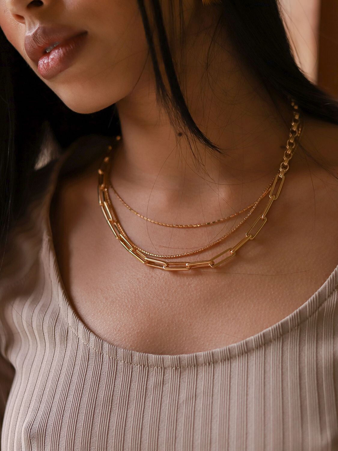 Missoma Deconstructed Axiom Chain Necklace In Gold