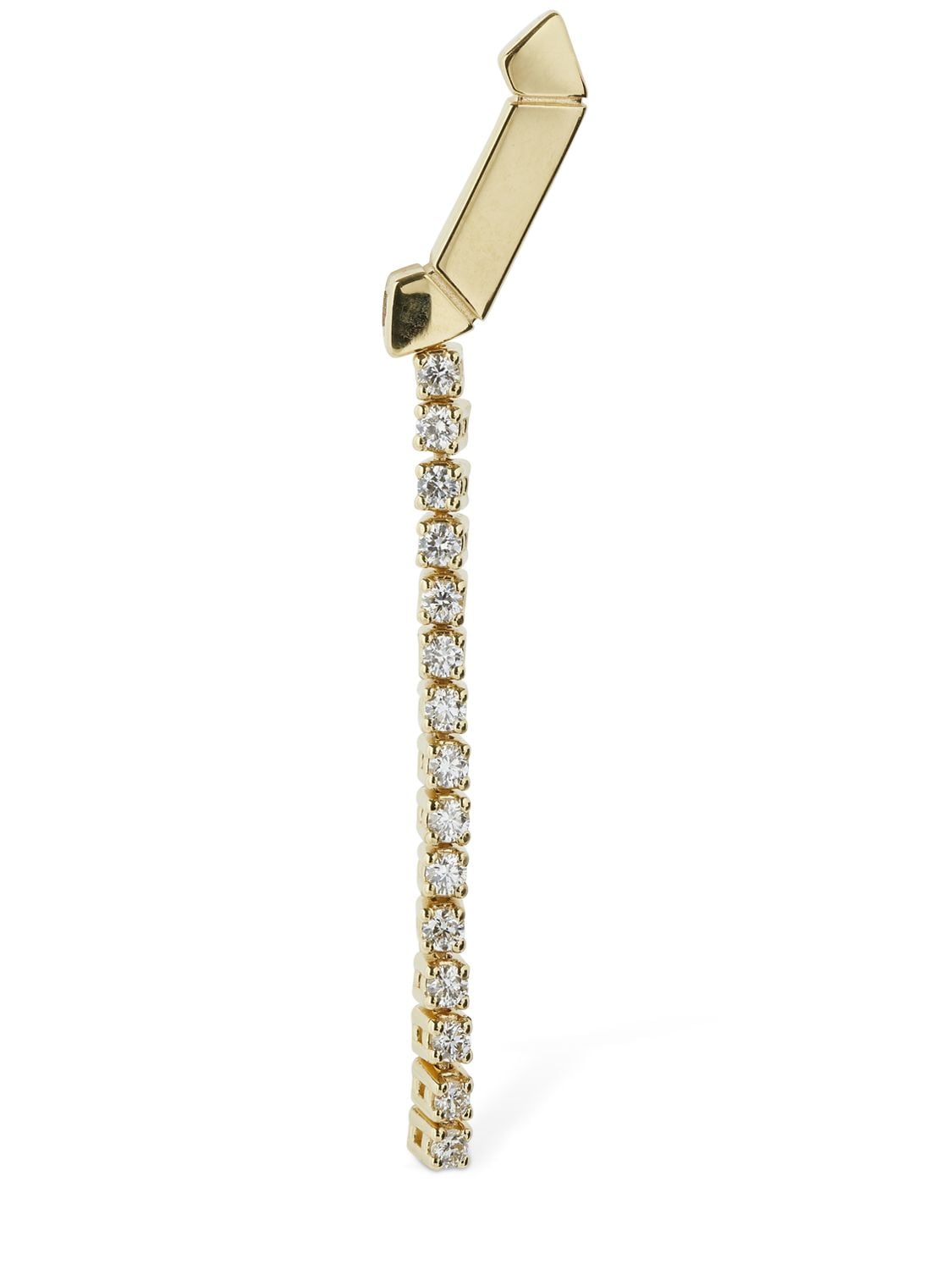 Eéra Paris 18kt Gold & Diamond Mono Earring In Gold,crystal