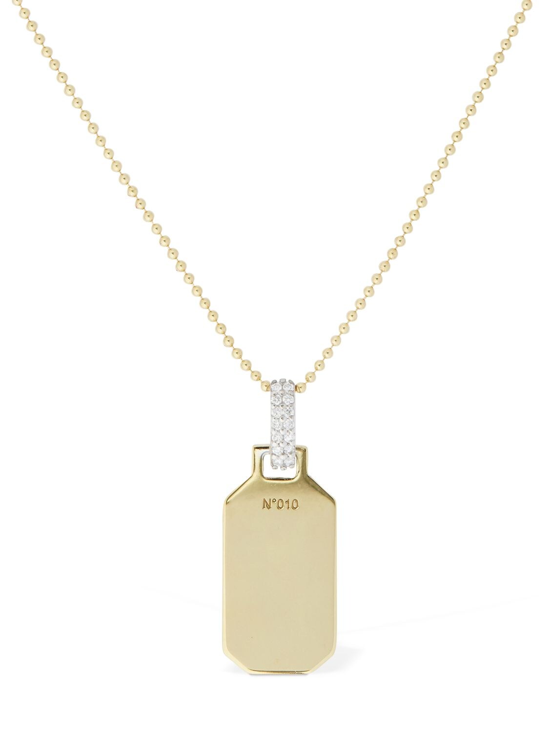 Shop Eéra Small Tokyo 18kt Gold & Diamond Necklace In Gold,crystal