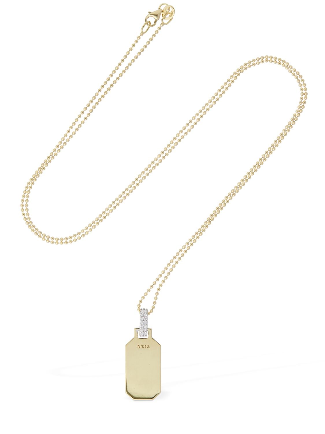 Shop Eéra Small Tokyo 18kt Gold & Diamond Necklace In Gold,crystal