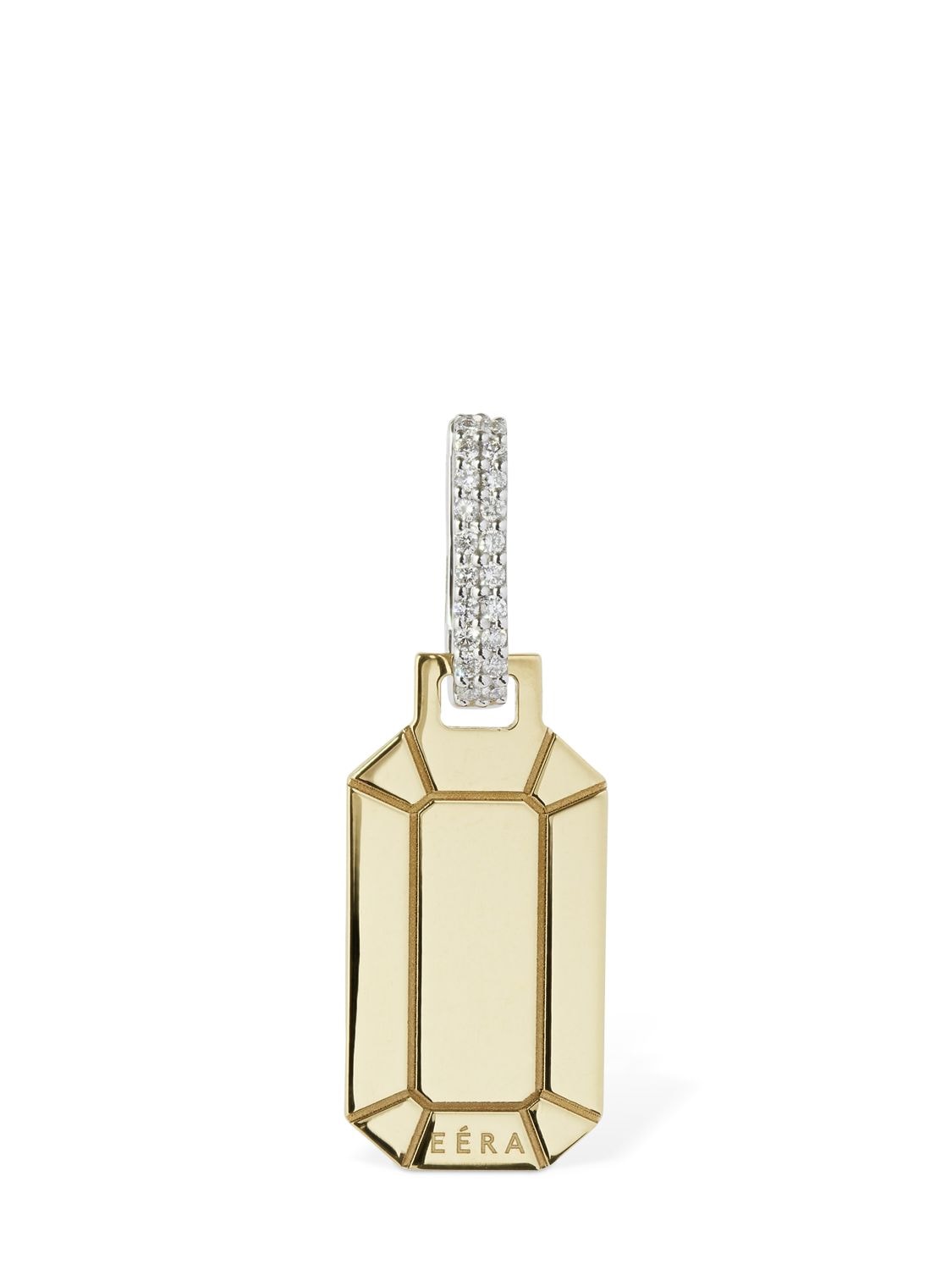 Shop Eéra Tokyo 18kt Gold & Diamond Mono Earring In Gold,crystal