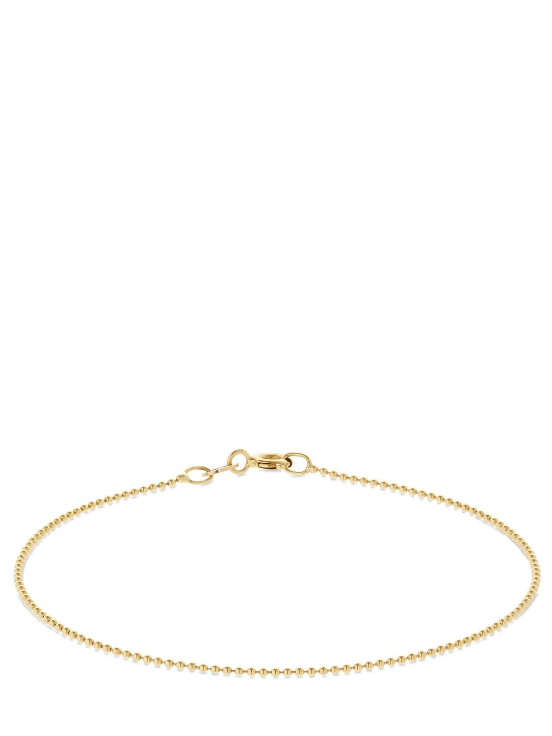 Ag 18kt Gold Slim Ball Chain Bracelet