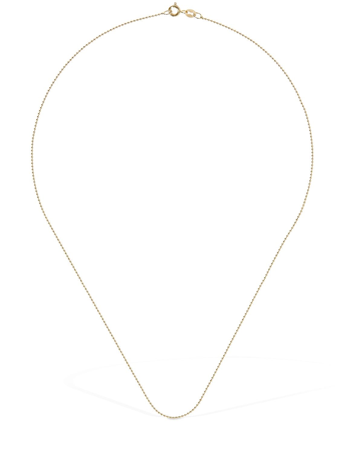 Ag 18kt Gold Slim Ball Chain Necklace