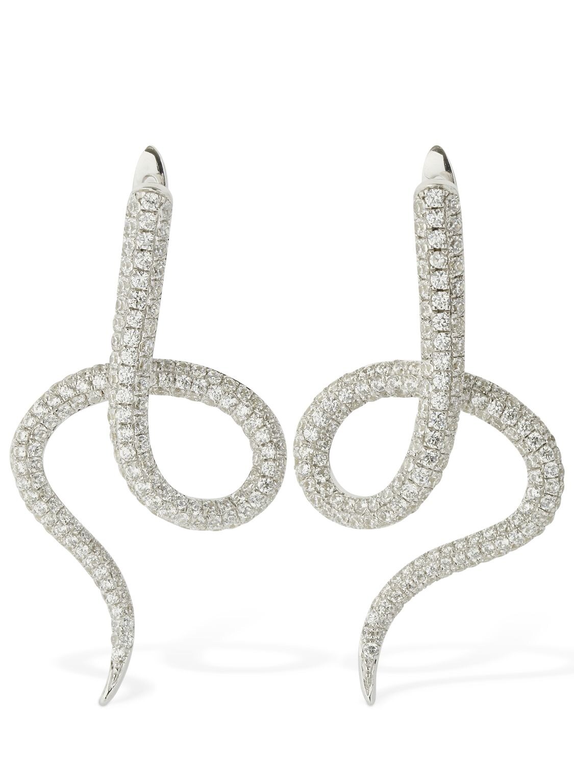 Anna Andres Iconic Crystal Earrings In Silver