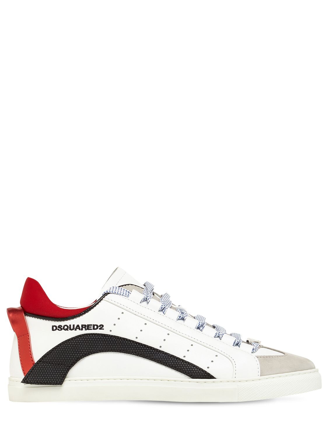 DSQUARED2 NEW 551 LEATHER, RUBBER & SUEDE SNEAKERS,73IGH4015-TTUZNG2